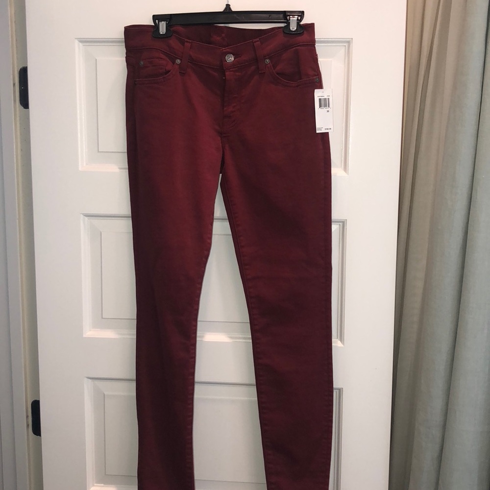 7 For All Mankind rust colored jeans
